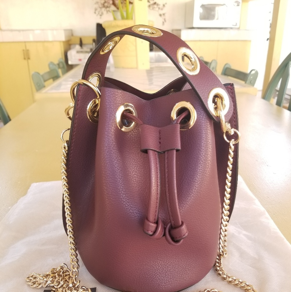Zara mini bucket drawstring purse